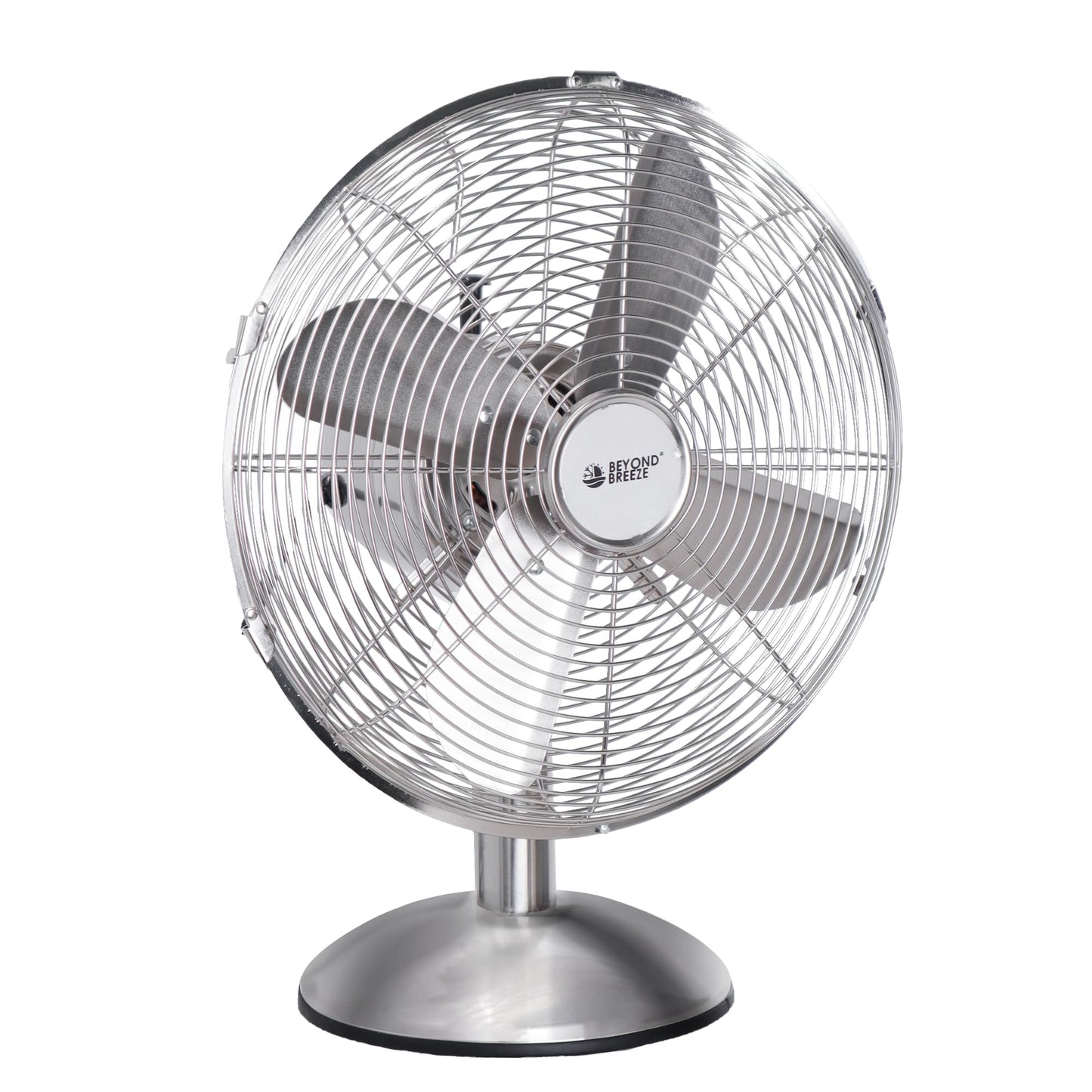 BEYOND BREEZE 12 Inch All Metal Retro Oscillating Table Fan, Desk Fan with 3-Speed Adjustable and 80° Wide Oscillation, Ideal for Bedroom, Office and Kitchen
