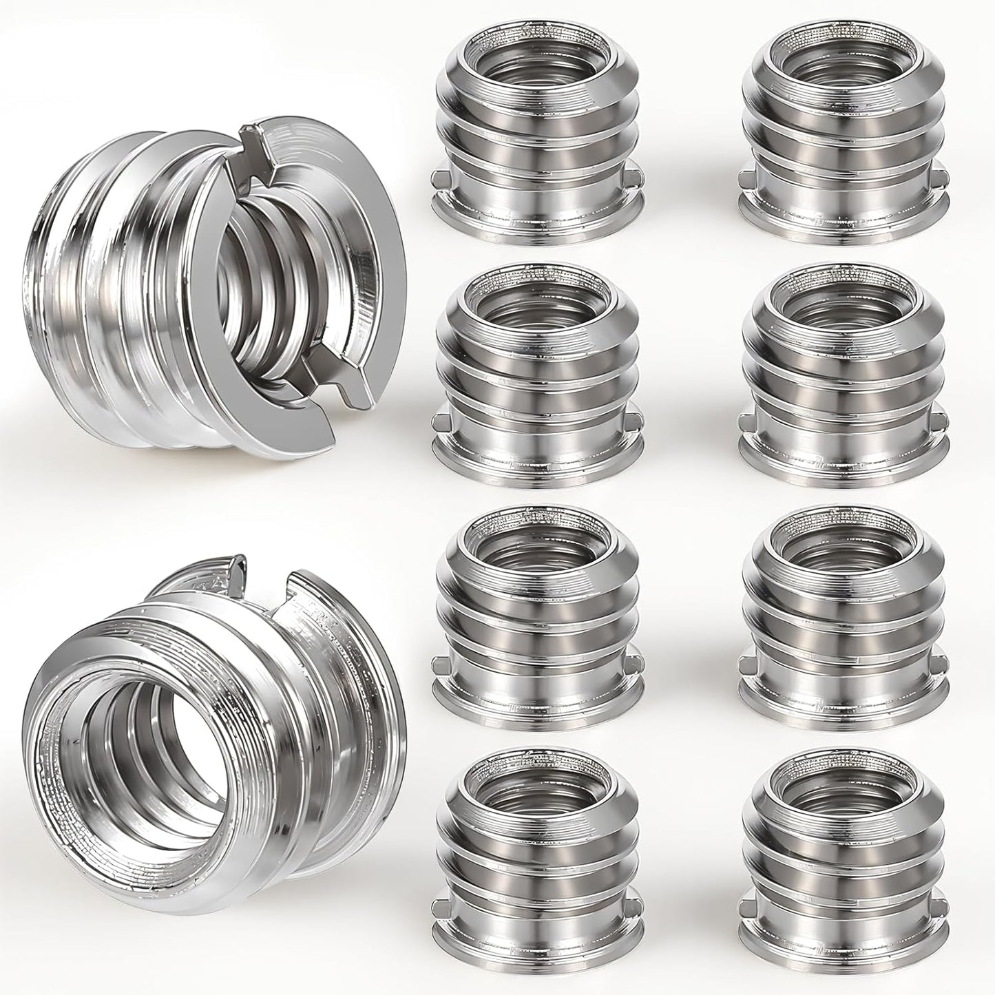 SynHHergyx 10 1/4"-20 3/8"-16 PCS Female to Male Tripod Adapter Reducer Bushing Converter Screw Adapter for DSLR Camera