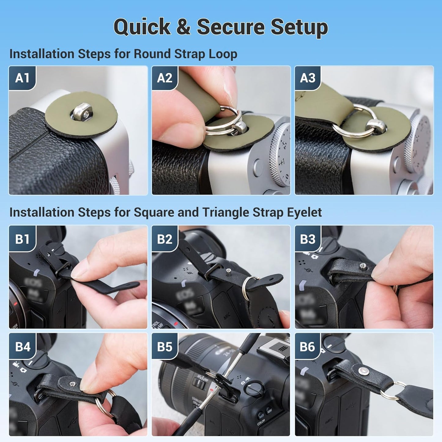 115cm ZV-E10 A7V A7IV A6400 A6700 XT4 XT3 XT20 XE4 5D 6D R7 R8 D3400 JJC Braided Rope Camera Strap, Soft Neck Shoulder