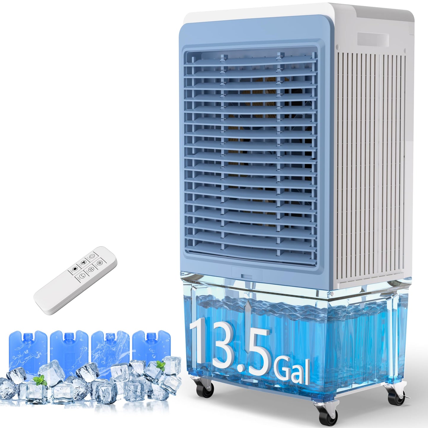 Uthfy 6000 CFM Swamp Cooler Air Conditioner, Outdoor Evaporative Air Cooler with 13.5 Gal Water Tank, Remote, 120° Oscillation, 12H Timer, 47" Portable AC with Copper Motor for Patio, Garage