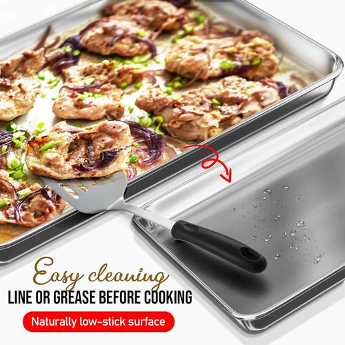 Eatex Aluminum Baking Sheet Set - Nonstick Cookie Sheets for Baking | 21” x 15” Large Pans