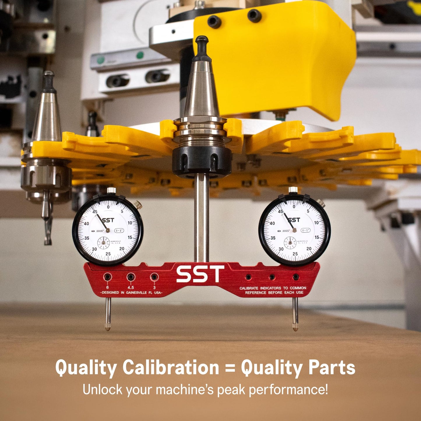 SST - Regular Mill & Lathe Tramming System - Tram, Align, & Square for Machine Calibration - For Angular Misalignment - Precise & Powerful - 0.0005” Dial Indicators - Designed in the USA