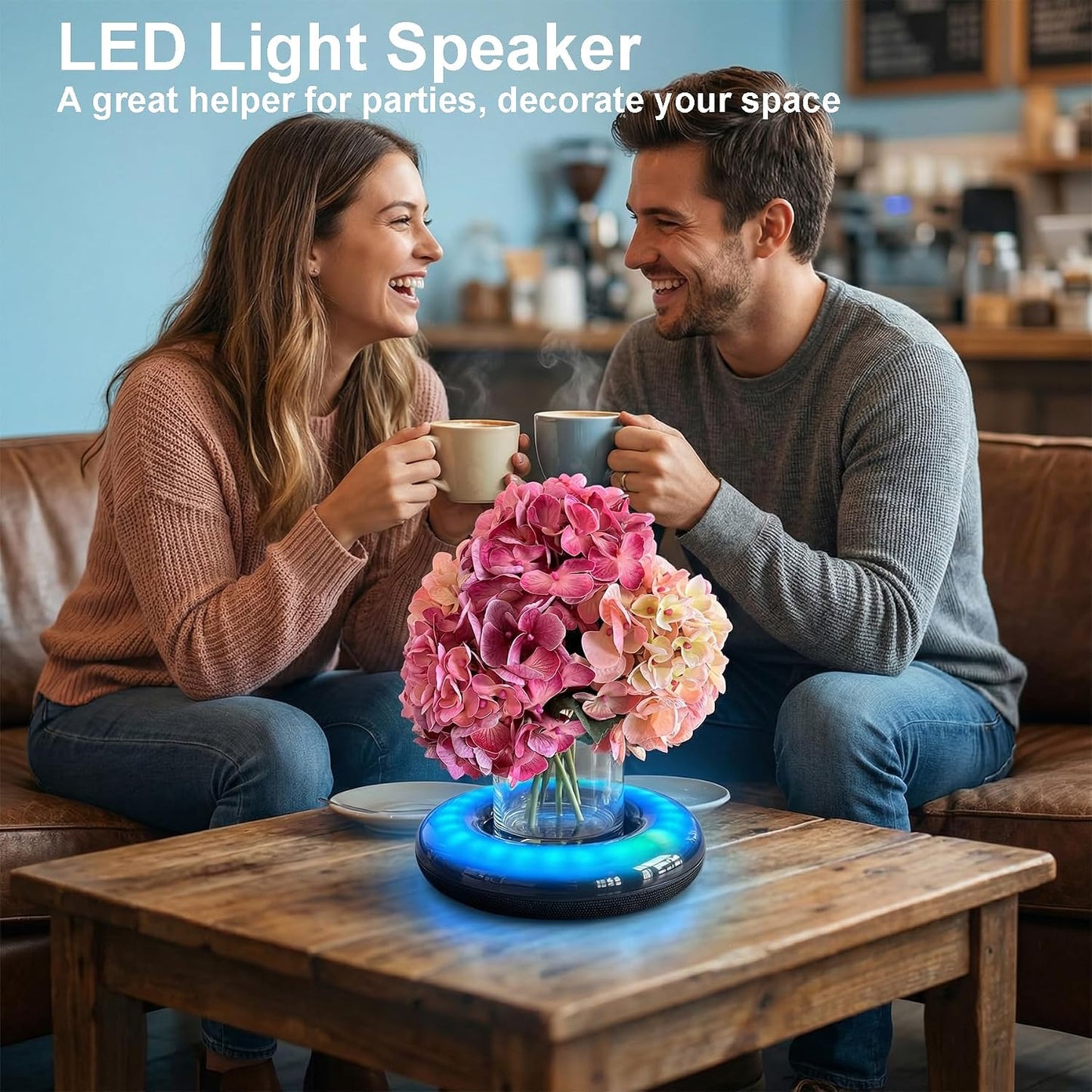 RUQQLA MP3 Bluetooth Speaker, Bluetooth Lamp, LED Table Lamp, Wireless Portable Speakers, Player, Built-in Mic, TWS