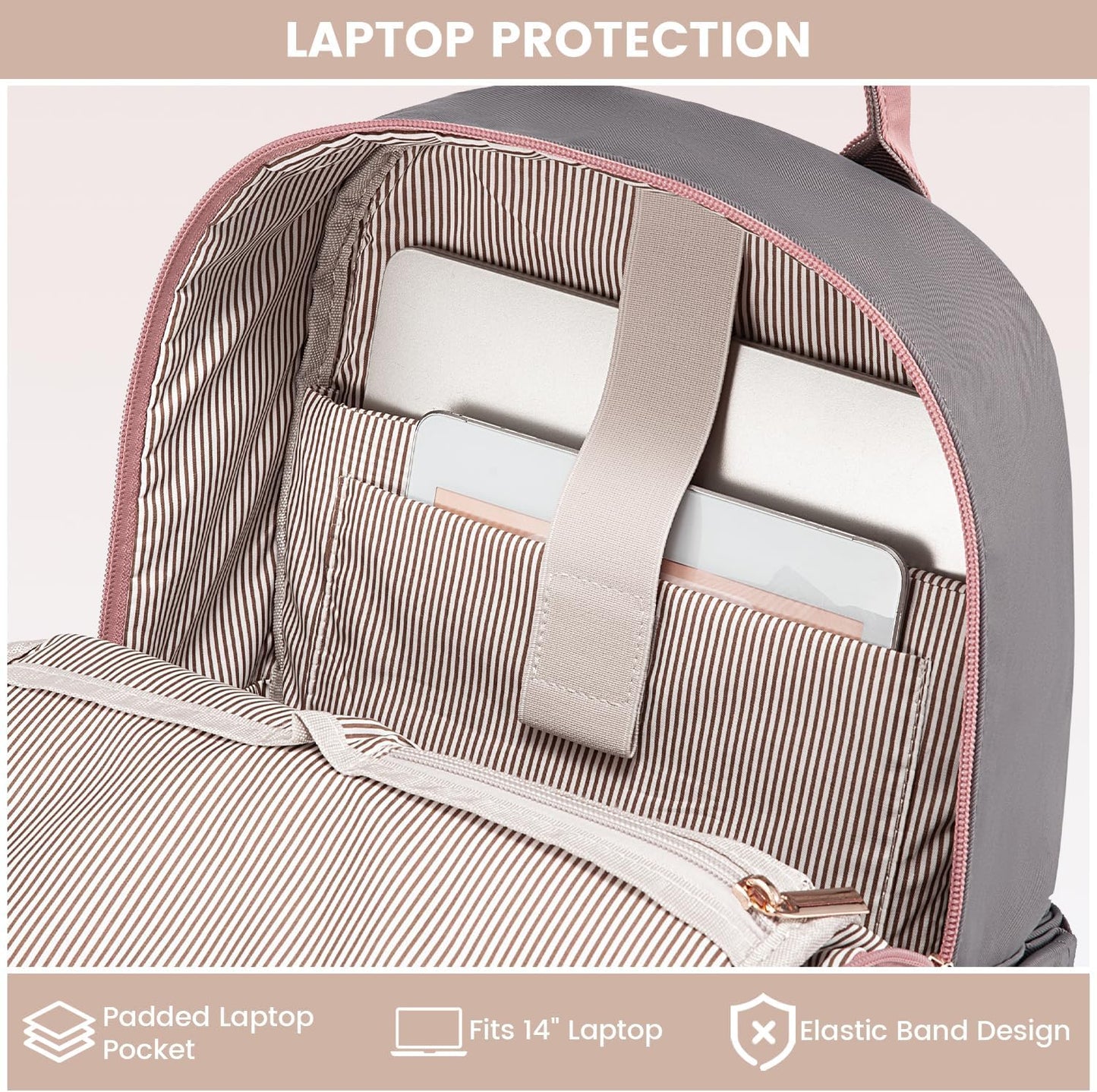 Backpack 14 Inch backpack Backpacks Daypacks LOVEVOOK purse for Women, Laptop Cute Waterproof Stylish Travel Bags