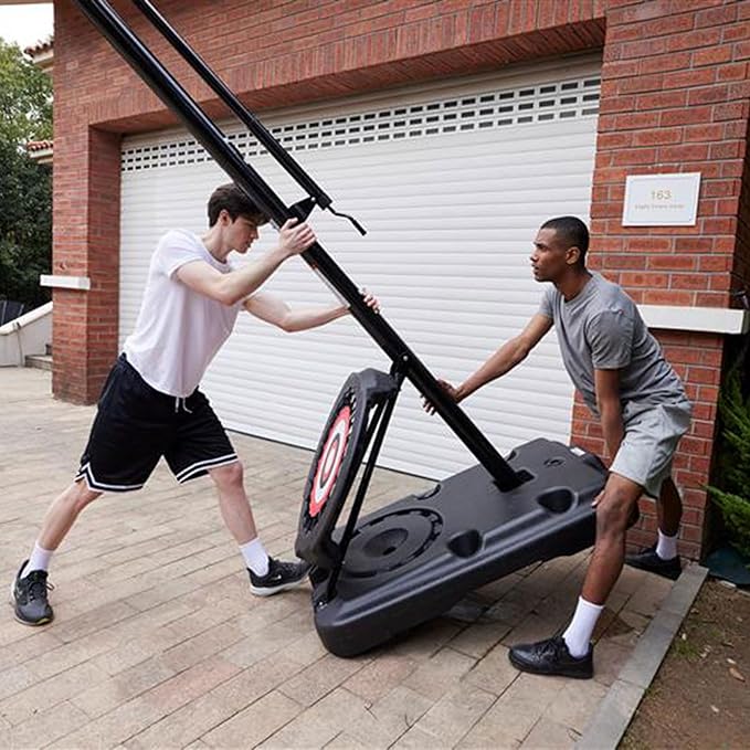 Portable Basketball Hoop with 7.5-10 Ft. Adjustable Height & Rebounder