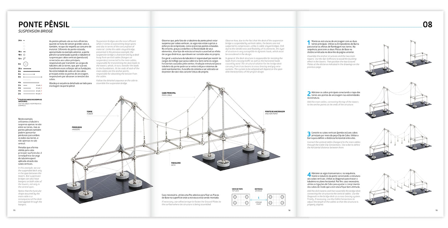 Mola Structural Kit 3 | Magnetic Modular Kit for Engineering and Architecture Education | 205 Pieces + Practical Guide