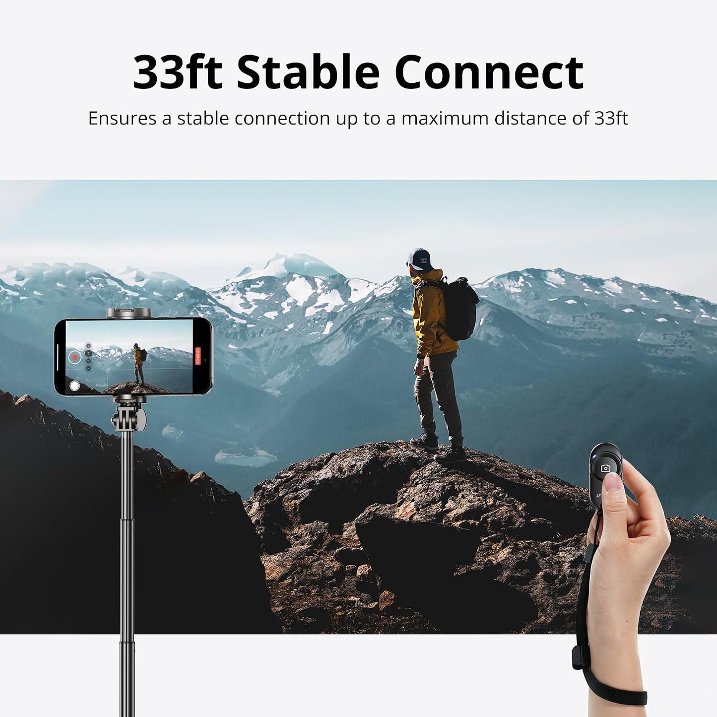ATUMTEK (2 Pack), 5.2), Camera Remote Shutter for iPhone and Android Smartphones Wireless Phone Remote Control Selfie