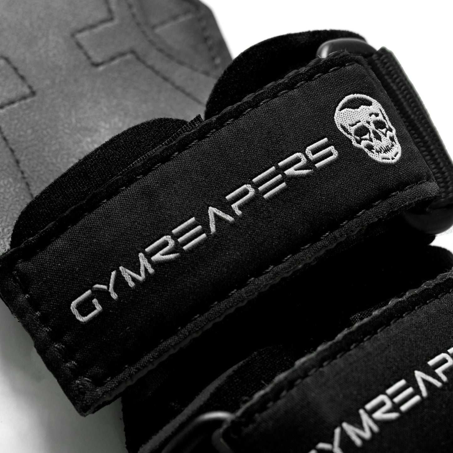 Gymreapers Weight Lifting Grips (Pair) for Heavy Powerlifting, Deadlifts, Rows, Pull Ups, with Neoprene Padded Wrist Wraps Support and Strong Rubber Gloves or Straps for Bodybuilding (Black, Medium)