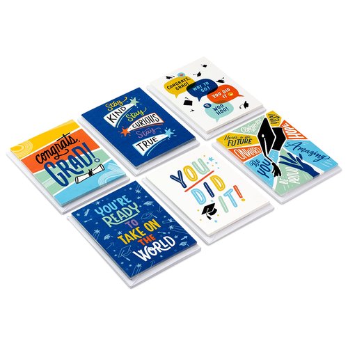 Hallmark Graduation Cards Bulk Assortment, Here's to the Future (36 Cards and Envelopes, 6 Designs)