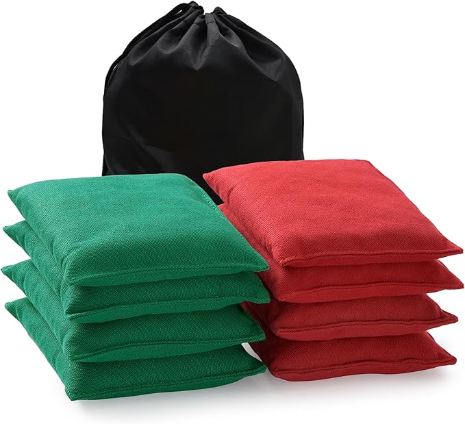 Cornhole Bags Set of 8 Regulation Corn Hole Bean Bags for Cornhole Game, Professional Weather Resistant Corn Hole Bags with Tote Bag