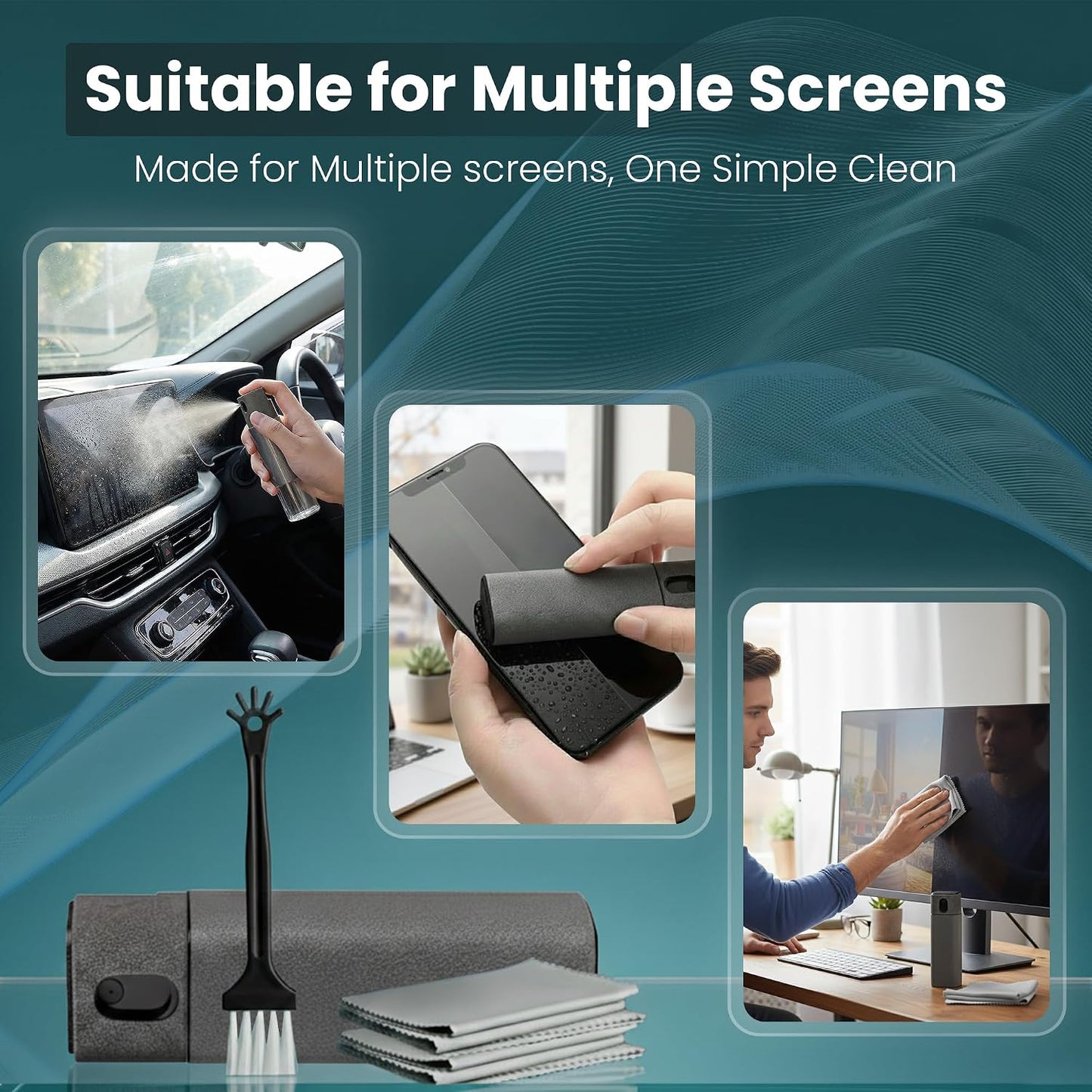 Youviz Car Screen Cleaner Spray Kit for Display & Touchscreens, Phone and iPhone Cleaner, iPad, Laptop, Computer