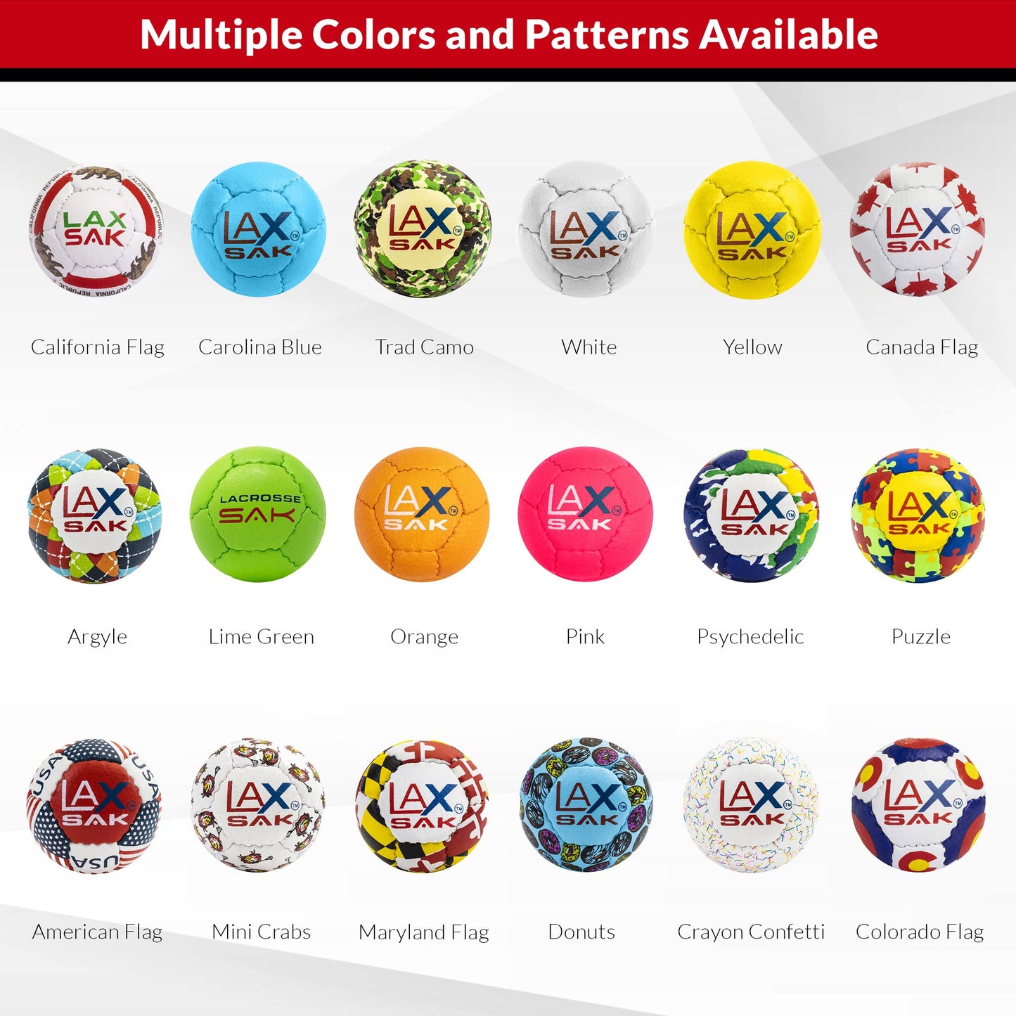 Lax Sak Soft Practice Lacrosse Balls - Same Weight & Size as a Regulation Lacrosse Balls, Great for Indoor & Outdoor Practices, Less Bounce & Minimal Rebounds - Mini Crabs, 1 Pack