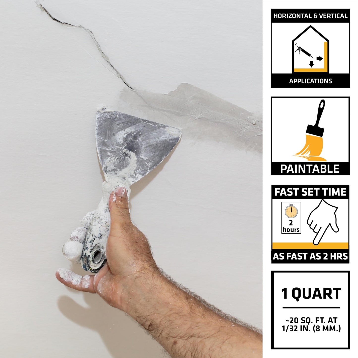 SIKA Sikacryl Ready-Mix Concrete Patch, Gray, Textured, 1 qt (6 Pack) - Durable Repair for Spalls and Cracks in Concrete and Masonry, Easy Cleanup, Acrylic-Based