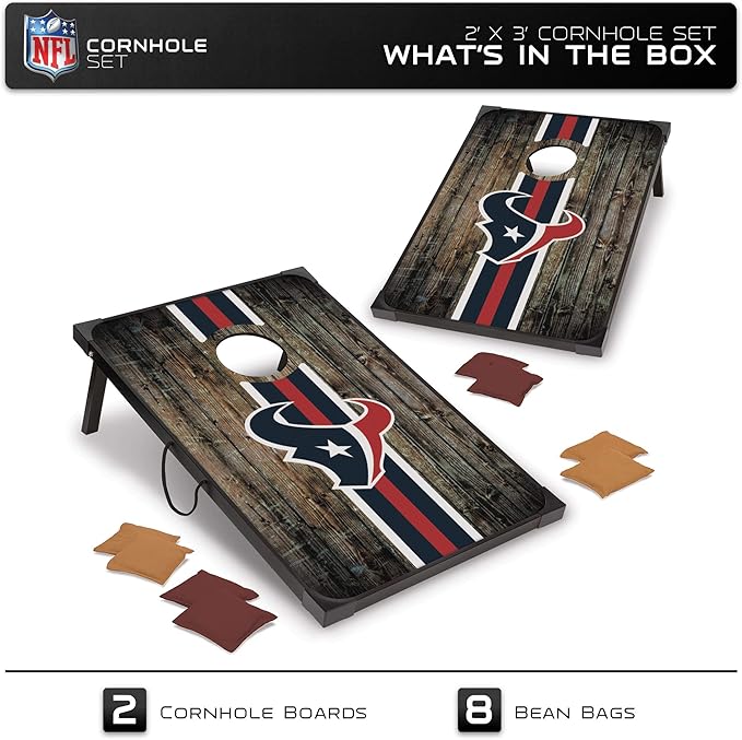 Wild Sports NFL 2' x 3' MDF Deluxe Cornhole Set - with Corners and Aprons