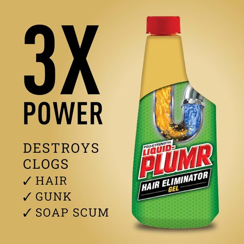 Liquid-Plumr Hair Eliminator Gel - Pro-Strength Clog Remover & Drain Opener | 16 fl. oz. Bottle