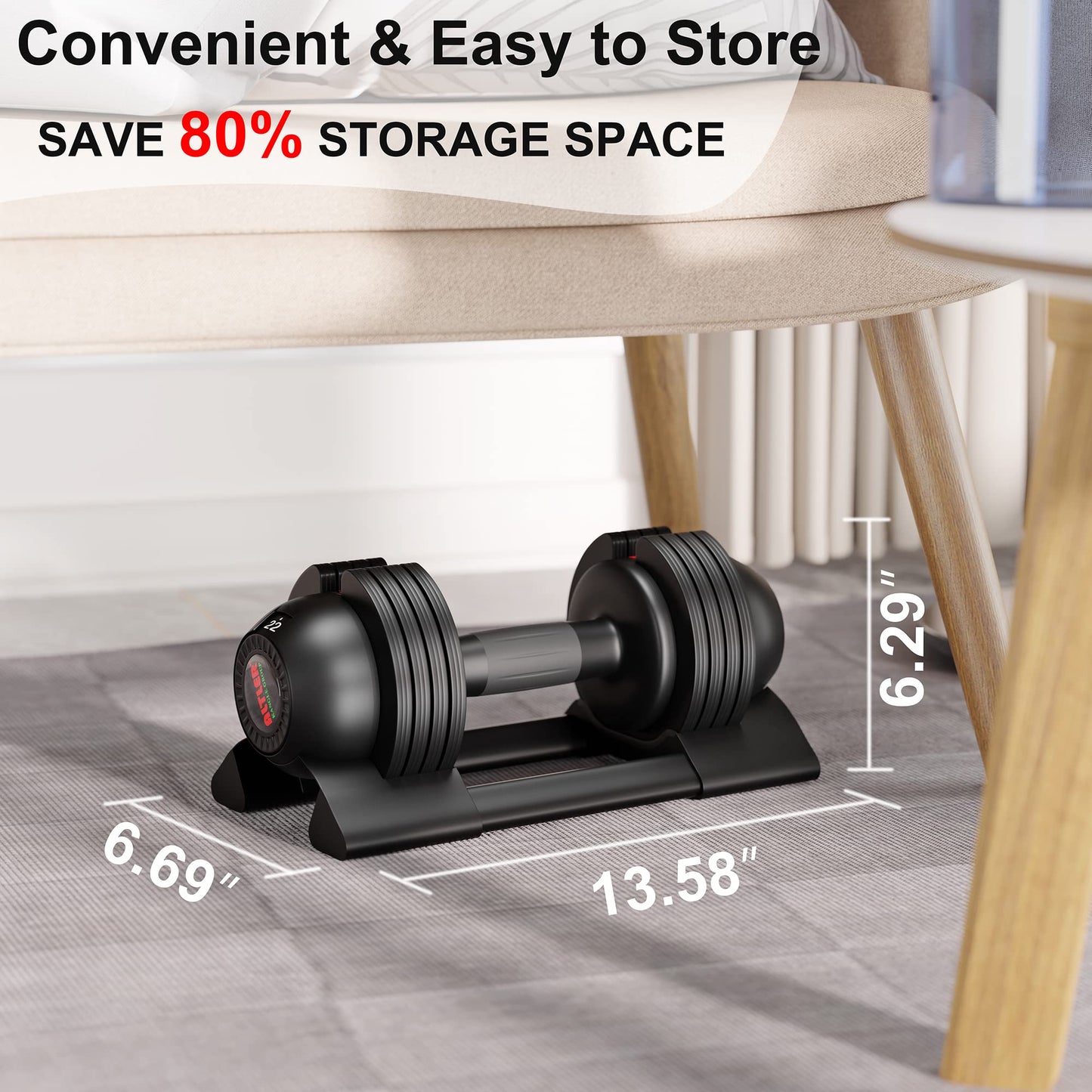 Adjustable Dumbbell Set 22lbs pair adjustable dumbbell- Perfect for Strength Training and Fitness Workouts