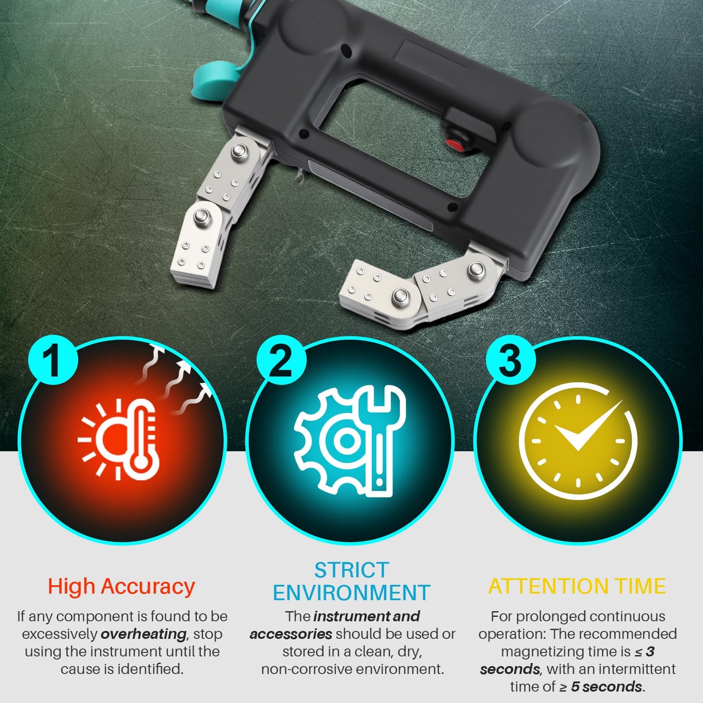 CHENNTAI Portable Magnetic Particle Flaw Detector, Steel Weld Magnetic Particle Inspection for Confined Spaces and Industrial Use