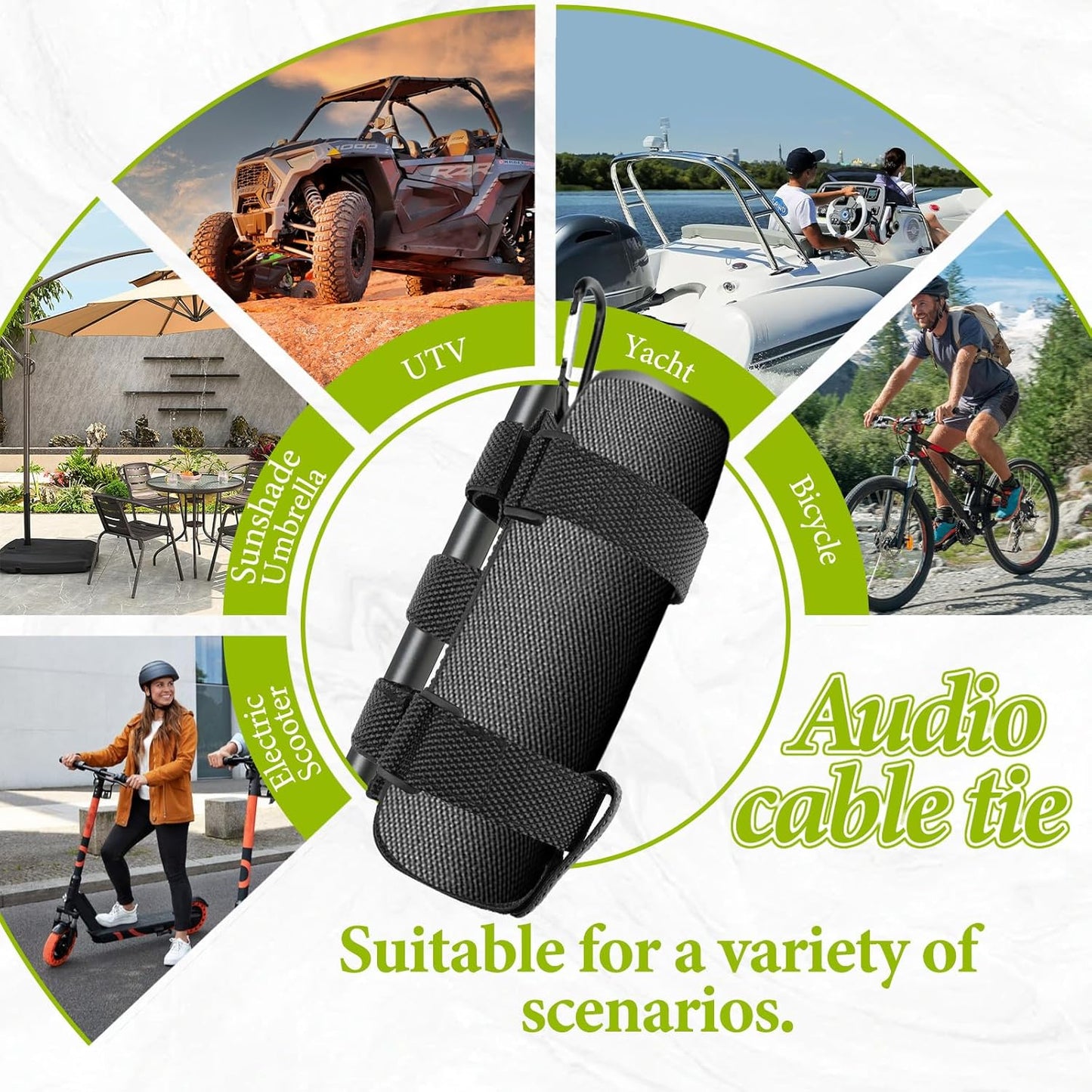 Bagentry 21.2'' 15.3''/54 39 CM x x Golf Cart Speaker Mount Strap, Portable Speaker Holder for Bike Adjustable