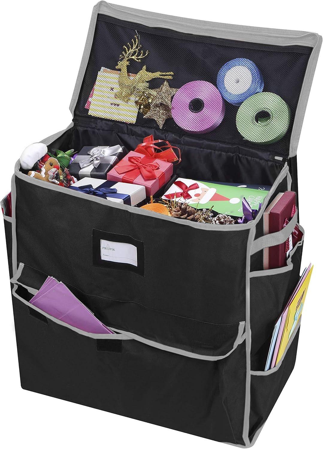ProPik Holiday Storage Organizer - Unique Gift Bag & Wrapping Accessories | Black