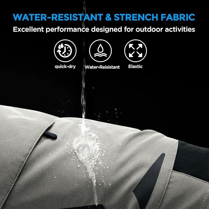 XKTTAC Men's Outdoor Quick Dry Lightweight Stretchy Shorts for Hiking, Tactical, Camping, Travel with 6 Pockets