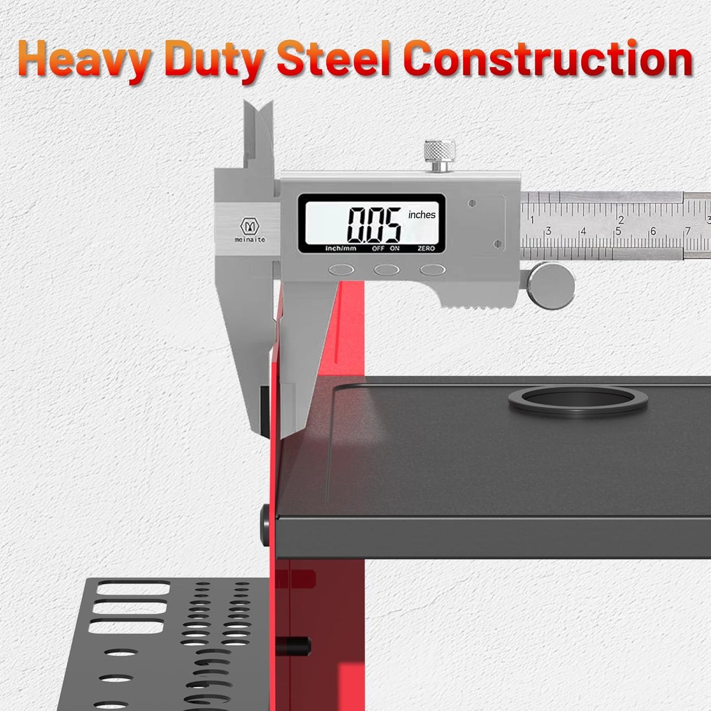 Power Tool Organizer by [Brand Name] - Wall Mount with Charging Station & 8 Outlet Power Strip | Heavy Duty 3-Layer Rack