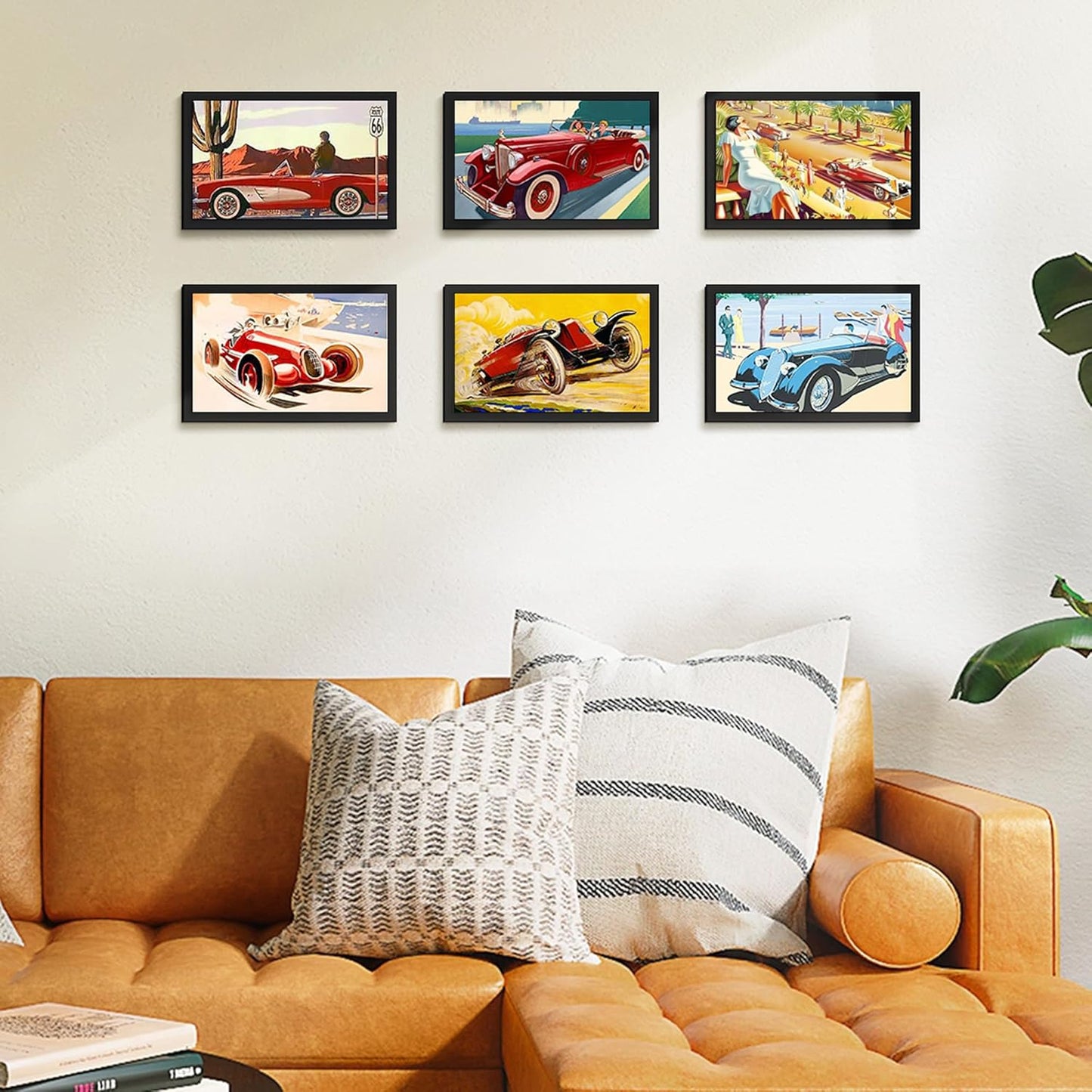Upsimples 8.5x14 Picture Frame Set of 5 - Display 7x10 Photos with Mat or 8.5x14 Without | Black Wall Gallery Frames