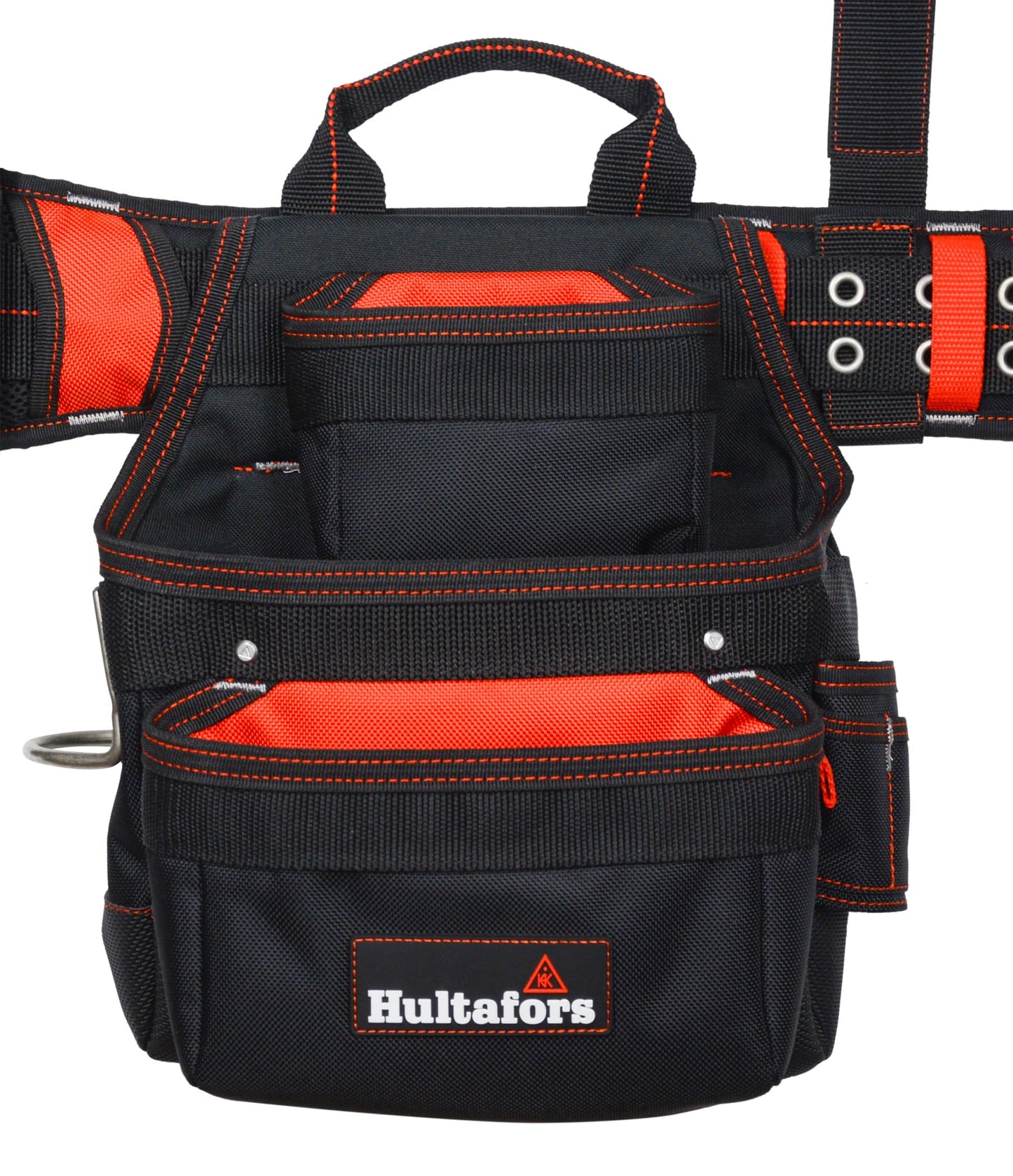 Hultafors Work Gear HT5617 Pro Framer's Combo Apron with Yoke Style Suspenders, Heavy Duty Ballistic Polyester Tool Belt, Gusst-Style Front Pockets, 2 Steel Hammer Loops, Steel Tape Clip, 27 Pockets