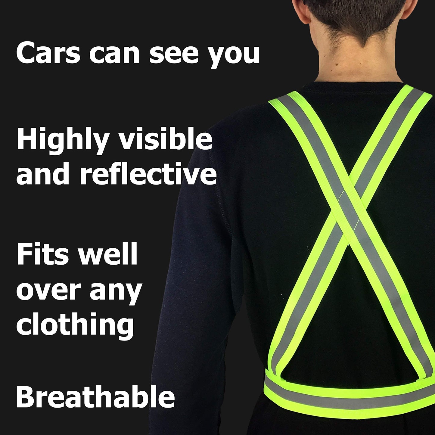 HiVisible | 10 Reflective Safety Straps Hi Vis Strap Vest Safety Suspenders Reflective Running Working Reflective Vest Straps