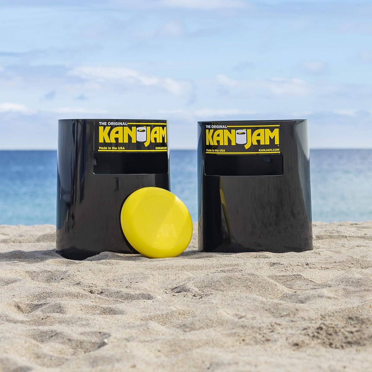 Kan Jam Original Disc Toss Game Set – Portable Outdoor Frisbee Team Game for Backyard, Beach & Tailgates – Includes 2 Goals and Official Flying Disc