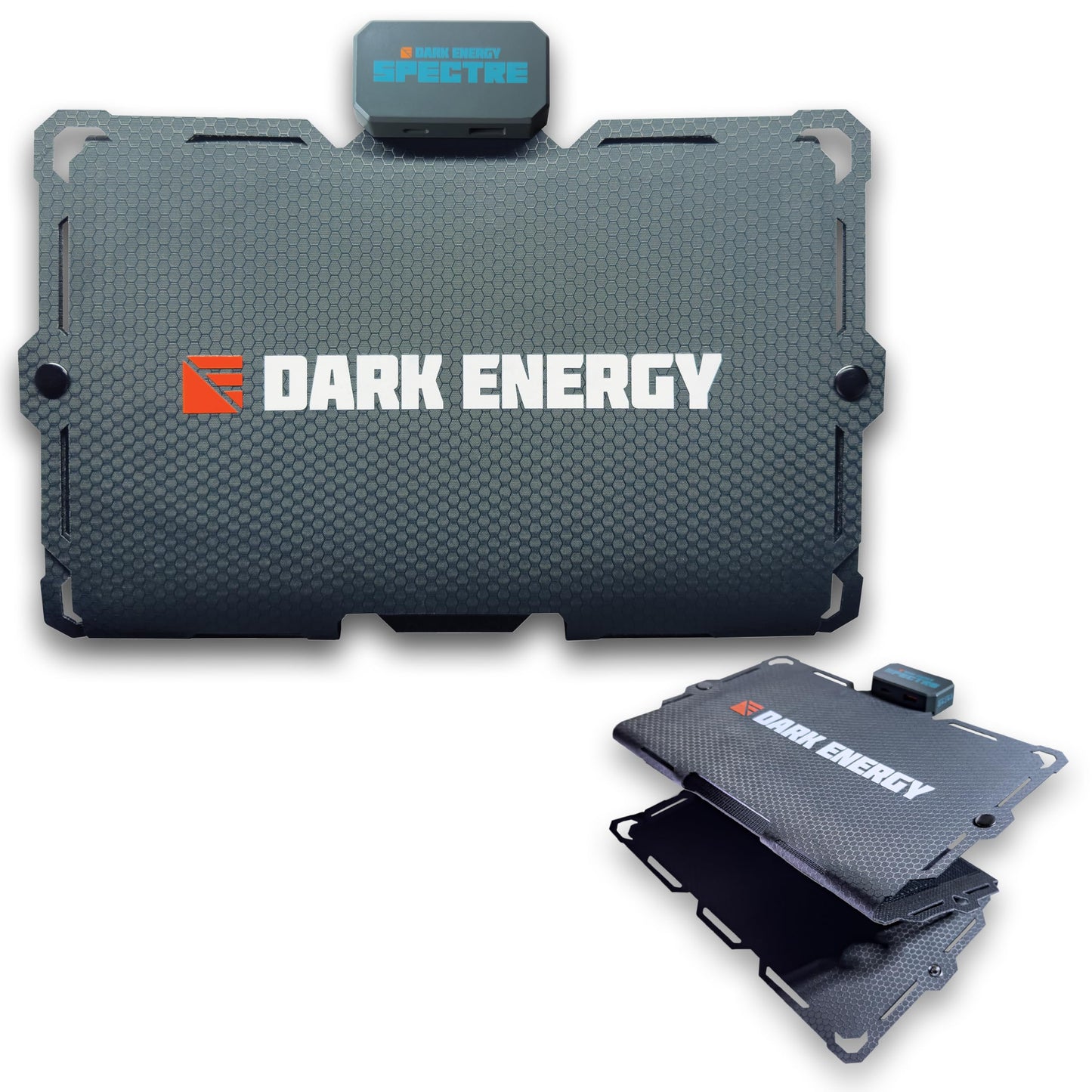 Dark Energy Spectre Folding 18W Solar Panel | Portable Solar Power Charges USB-C and USB-A Devices | Crush & Impact Resistant with Armor-Flex, IPX7 Waterproof, Lightweight Solar Powerhouse