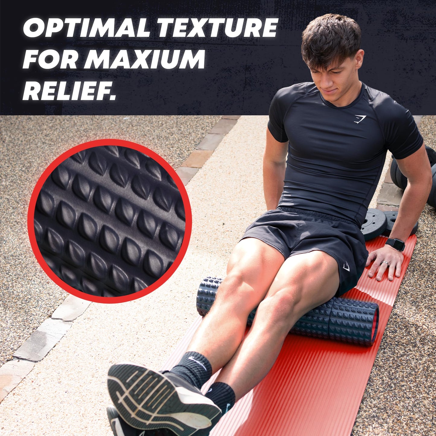 5-in-1 Long Foam Roller, 23" Long Back Roller for Physical Therapy with 5 Different Length Options, Muscle Trigger Points - Relieves Pain with Muscle Massage: Back, Shoulder, Foot, Legs, Arms, Neck