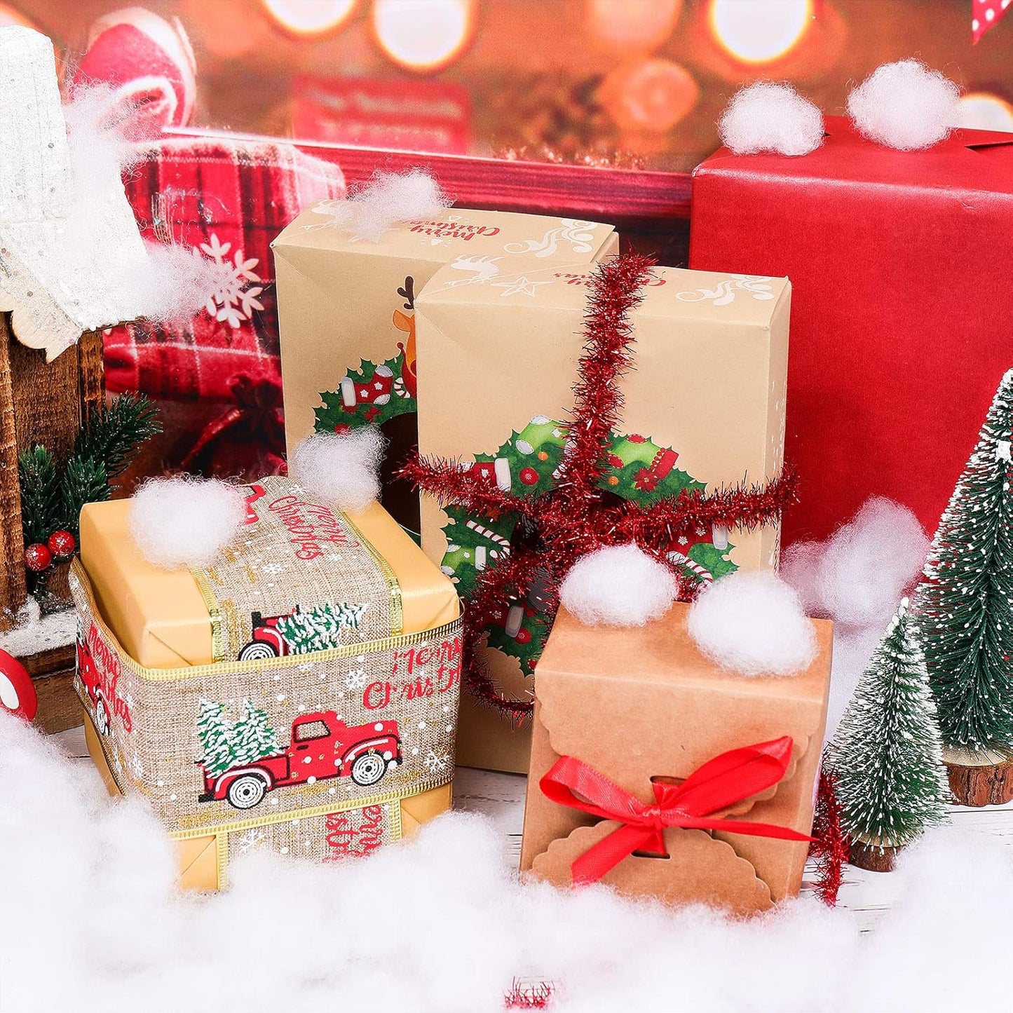 Shappy Christmas Fake Snow | 35.27 Ounce Fluffy White Cloud Fiber for Indoor Decor