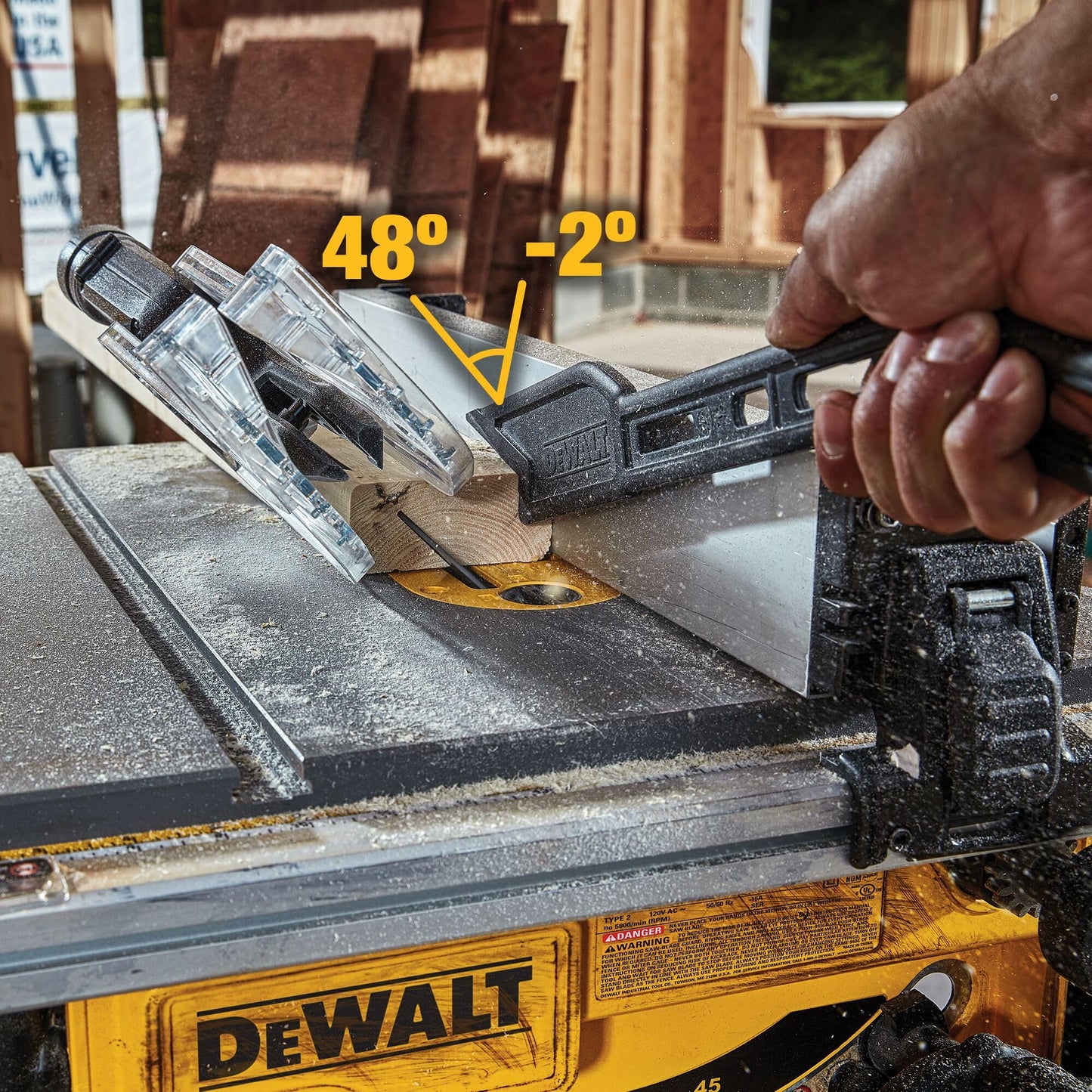 DEWALT 15 Amp 8-1/4 in. Compact Portable Jobsite Table Saw (DWE7485)