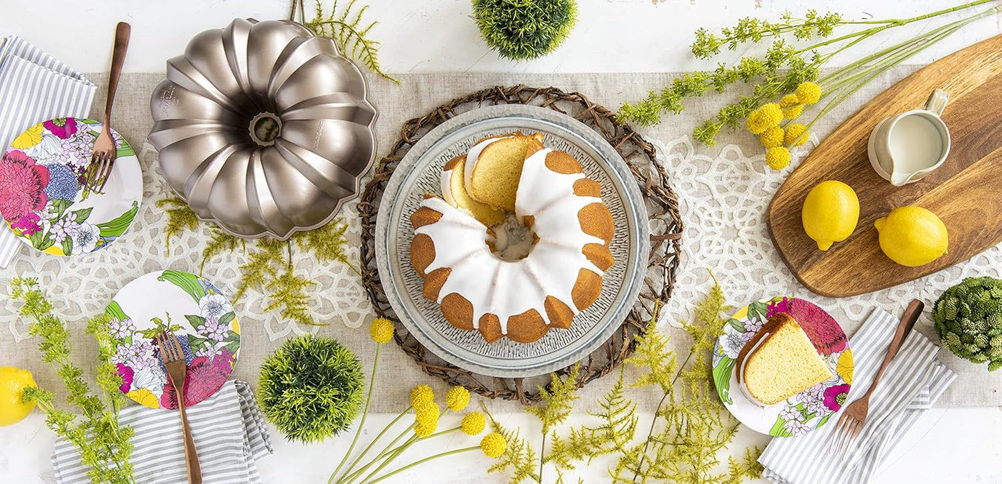 Nordic Ware 12-Cup Bundt Pan - Classic Toffee Finish for Perfectly Shaped Cakes
