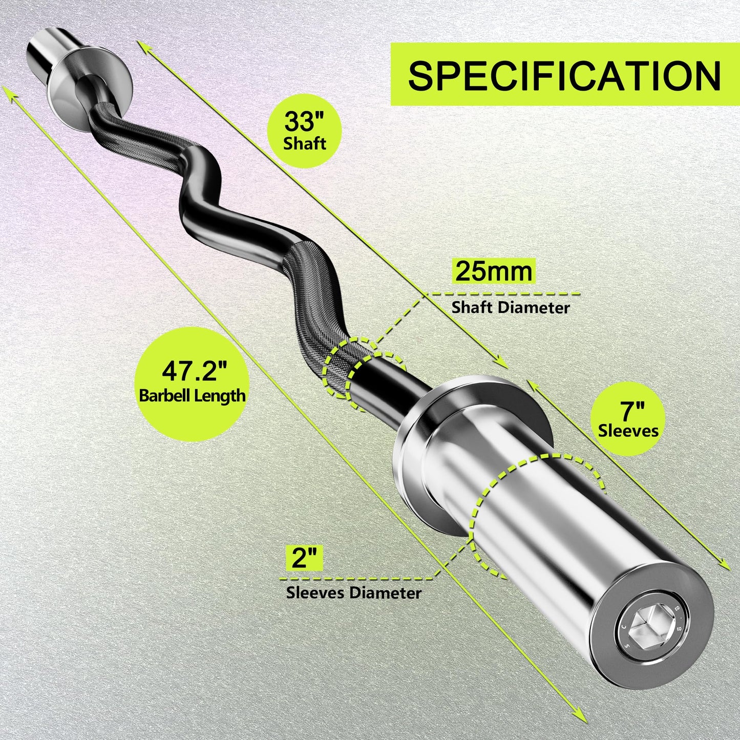 Olympic Barbell Bar EZ Curl Bar Weightlifting Barbell Olympic Weight Bar 2 Inch Sleeve Barbell Knurled Grip Barbell Olympic Barbell with Bearings Strength Training Bar for Home Use Home Gym Barbell