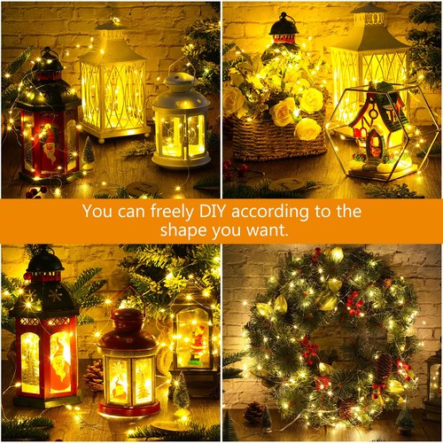 Macarrie 3 Pcs Warm White Fairy Lights USB Powered 16 ft 50 LED String Lights Plug in for Indoor Outdoor Bedroom DIY Party Wedding Home Festival Tree Garden Xmas Decoration