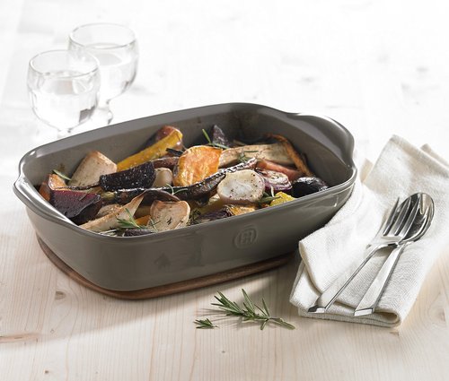 Emile Henry France Ovenware Ultime Rectangular Baking Dish, 11.4 x 7.5, Burgundy,349650