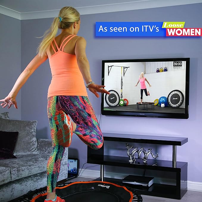 MXL FIT Bounce PRO Bungee Rebounder - Premium Indoor Mini Trampoline for Adults and Kids, Silent Low-Impact Bounce, Half-Folding with Foldable Steel Legs & Carry Bag