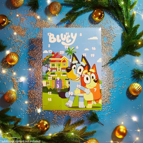 Bluey Hair Accessories Advent Calendar 2025 - 24 Holiday Hair Clips, Bows, Scrunchies & Claw Clips for Girls