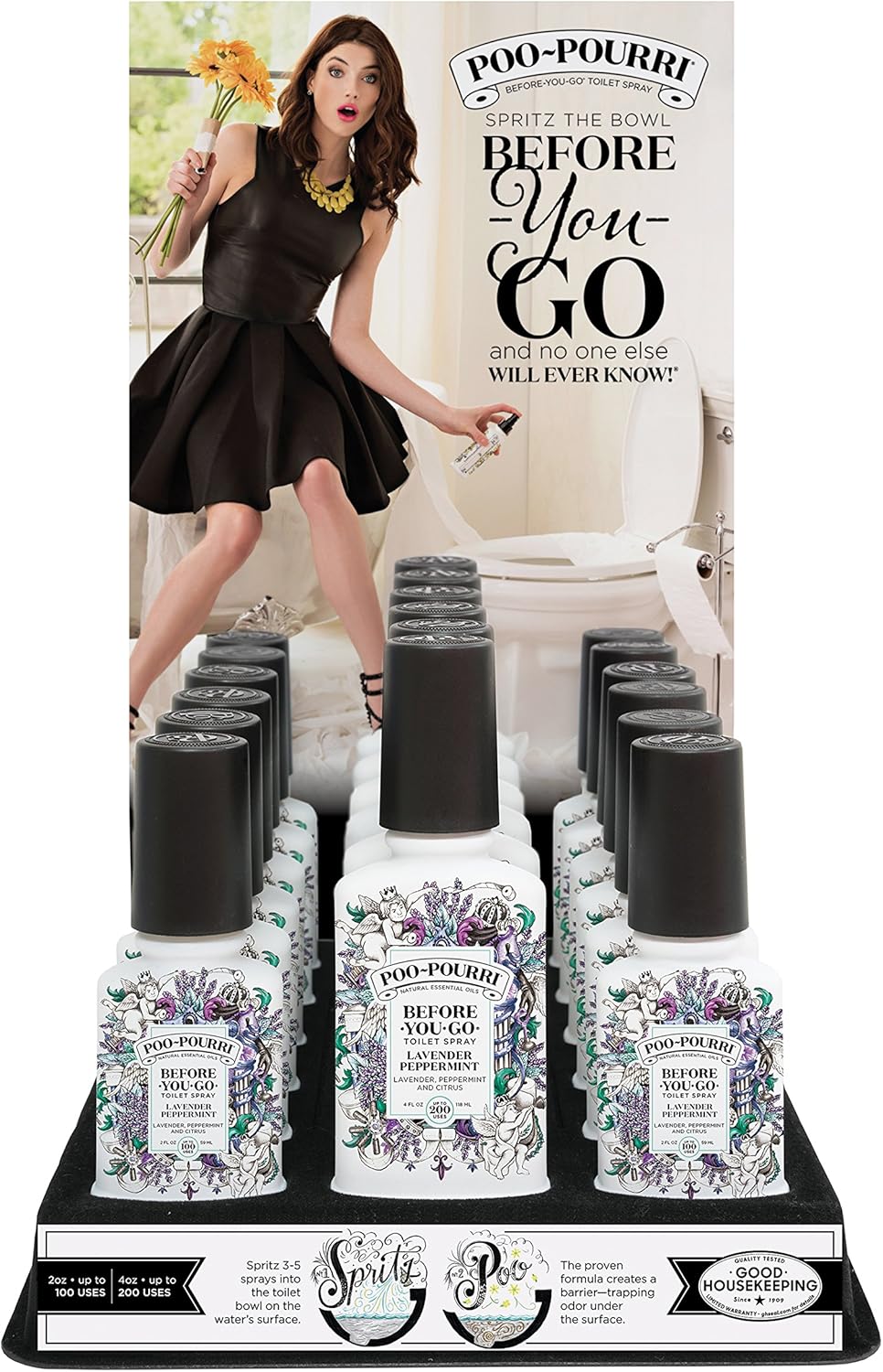 Poo-Pourri Toilet Spray - Lavender Peppermint Scent | 4 Fl Oz for Odor Elimination
