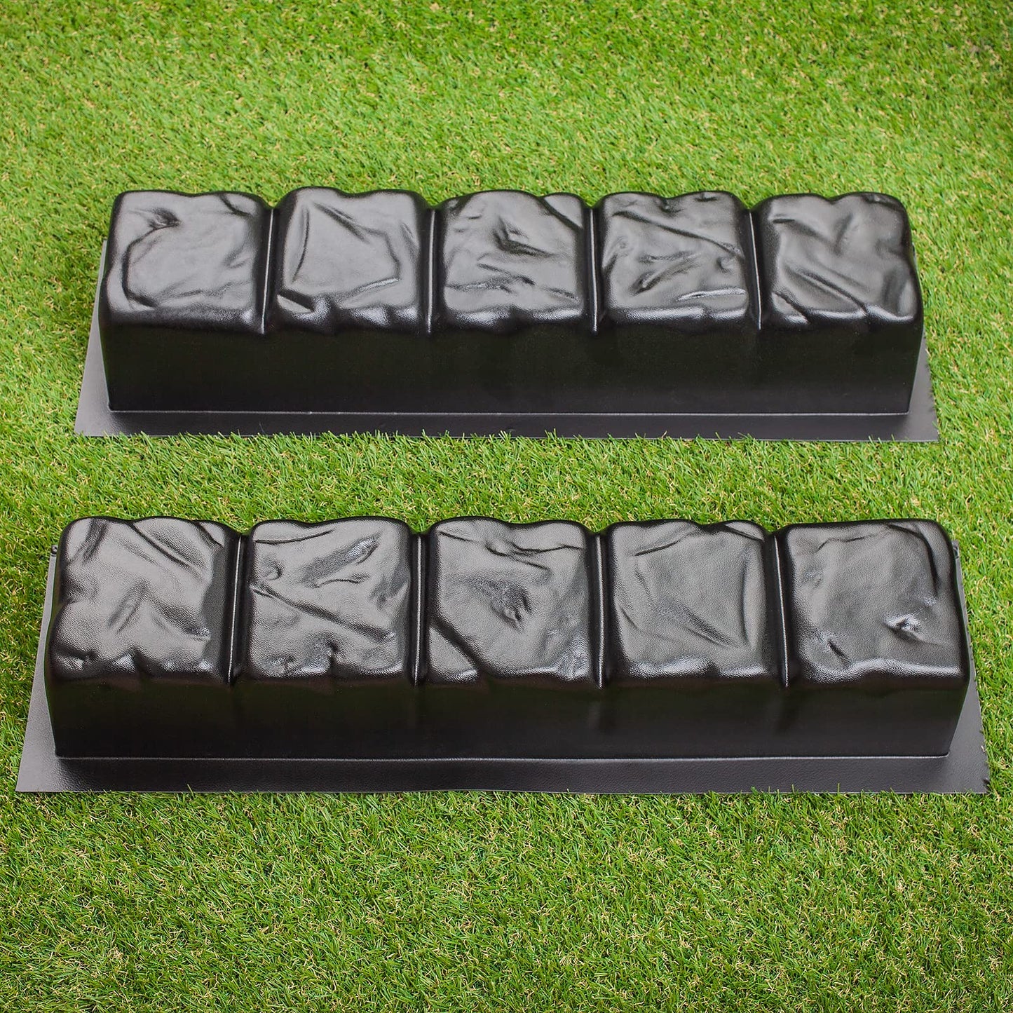 BETONEX 2 pcs 23.34 inch Straight Edge Stone Concrete Mold Plastic ABS 2mm Cement Molds - Concrete Edging Molds - Landscape Edging Mold Precast Casting Log Stone Border Stampcrete Concrete Mold