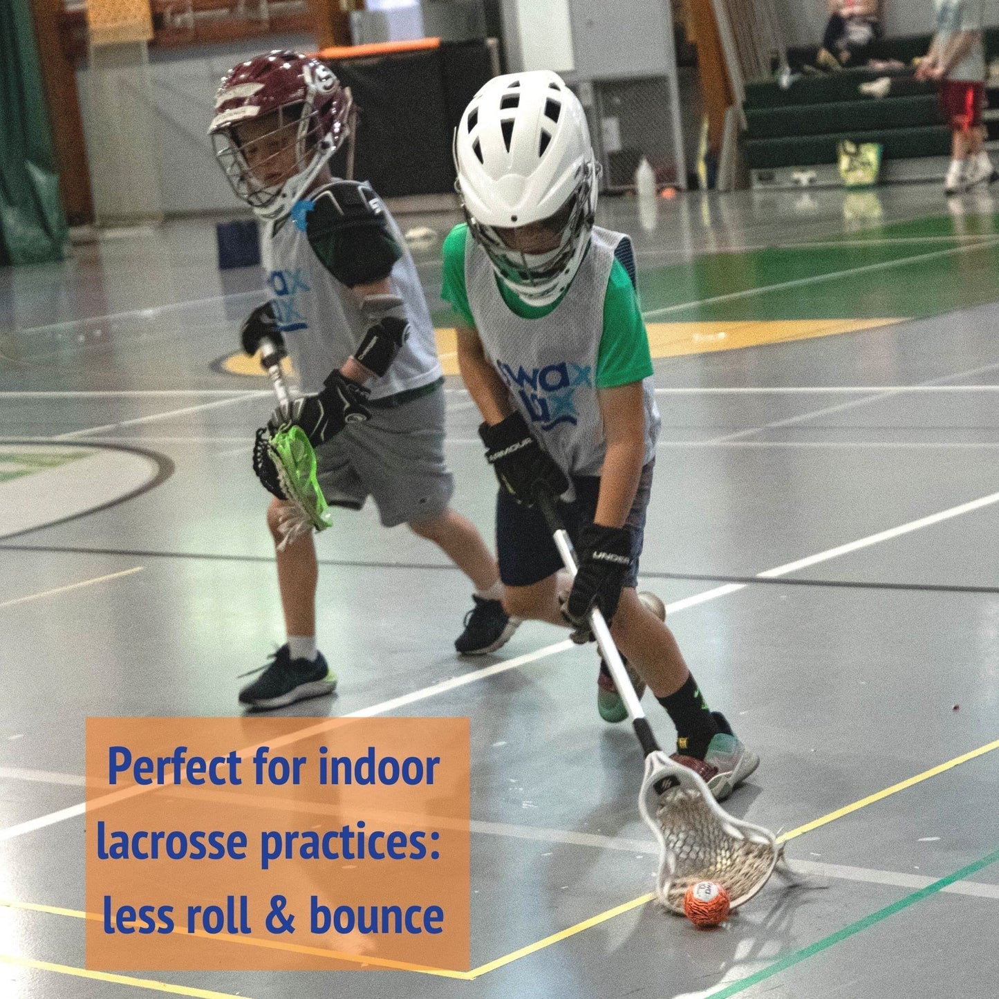 SWAX LAX Lacrosse Training Ball - Indoor Outdoor Practice Less Bounce & Rebounds (1 Orange)