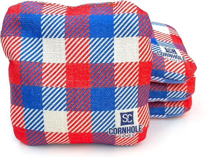 Professional Dual Sided Cornhole Bags- 16 oz 6x6 w/Premium Resin Fill - Official Tournament Slide/Stick Pro Bean Bags - Regulation/Approved