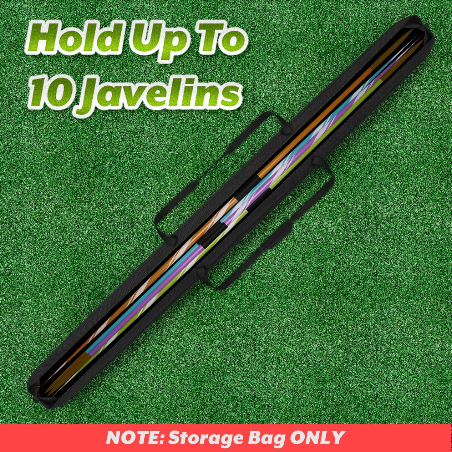 Cosmos Javelin Carrying Case, 108" Throwing Javelin Carrier Bag Portable Track and Field Tote for Competition and Training, Holds Up to 10 Javelins of 800g, Bag Only