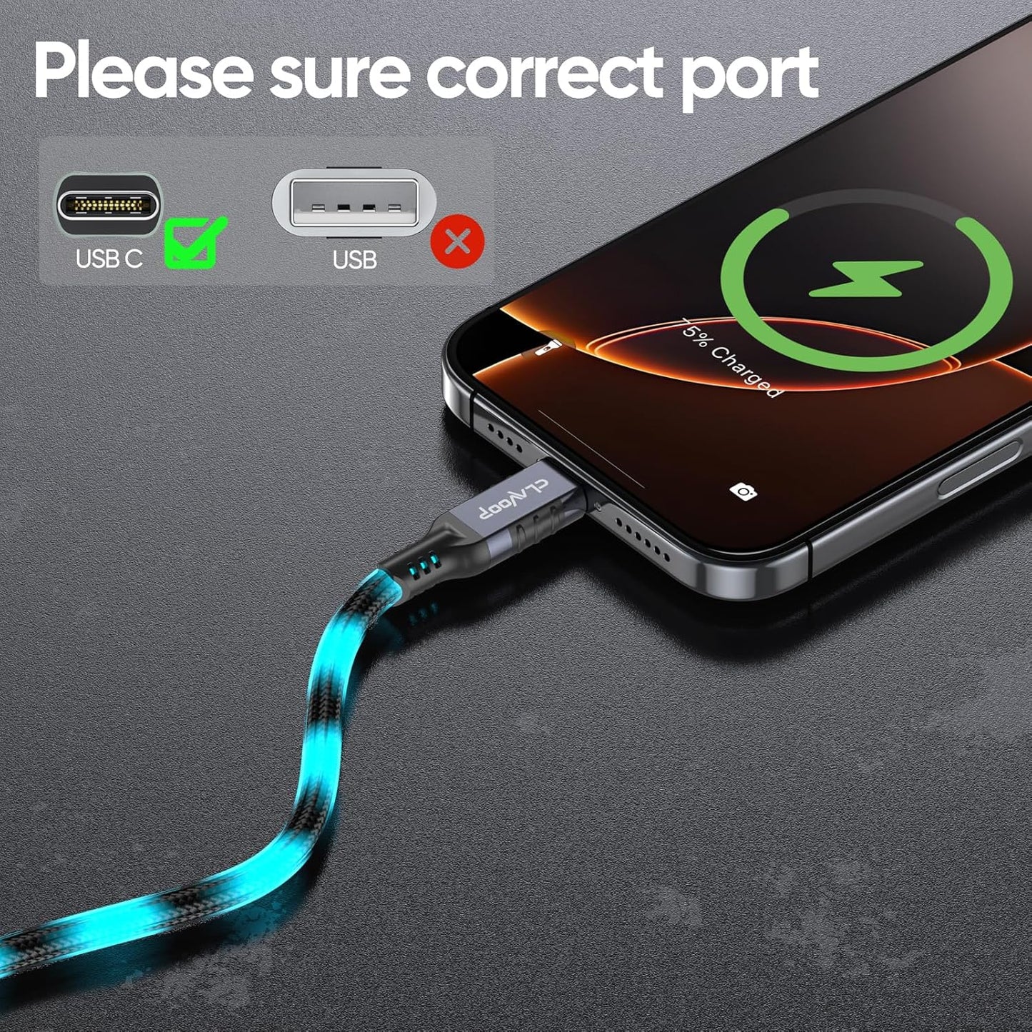 20ft 4K@60Hz 100W 10Gbps 3.2 Gen2 USB C Extension Cable Long, Upgraded Monitor & Charging & Data Transfer USB-C