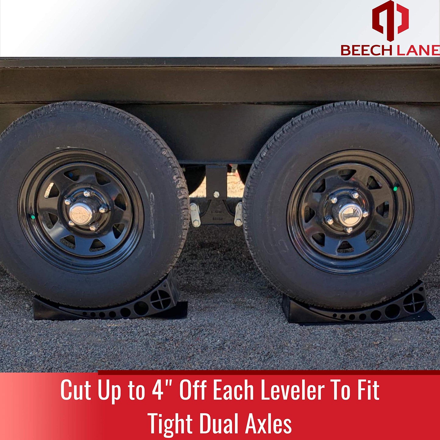 Beech Lane Camper Leveler 2 Pack with Carrying Bag - Precise Camper Leveling, Includes Two Curved Levelers, Two Chocks, Two Rubber Grip Mats, and A Carrying Bag, Patented