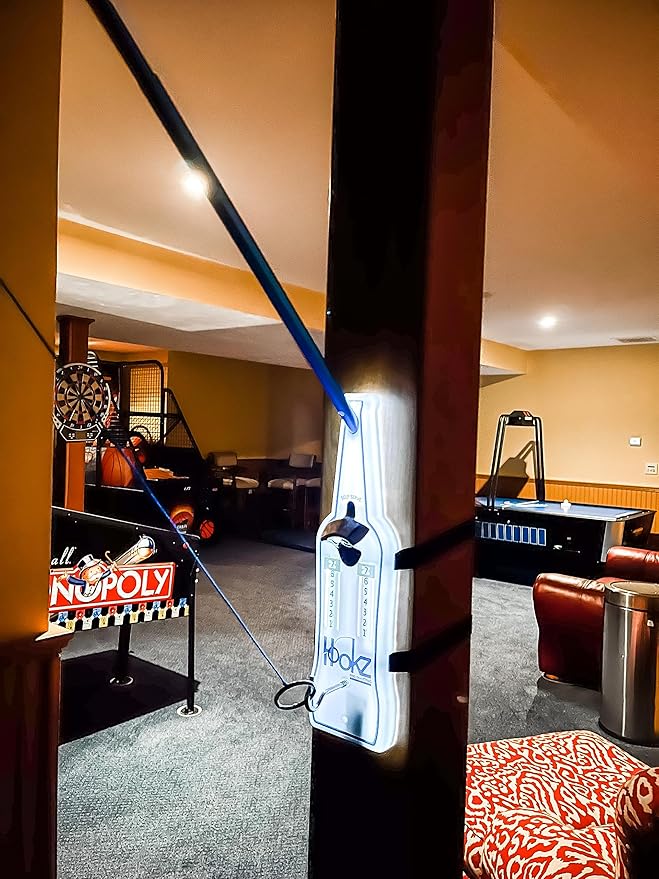 Poleish Sports Bottle Bash Brands Hookz LED Ring on a String Game (All Weather - Indoor or Outdoor)
