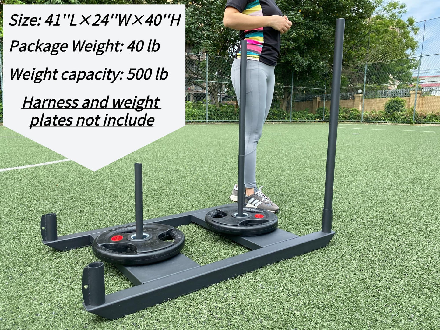 shikoyi Weight Sled for Training Push Pull Workout Sled Football Speed Training Equipment Fitness Sled for Athletic Exercise, Speed Improvement and Strength Training