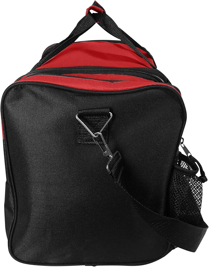 DALIX 17" Duffle Bag Dual Front Mesh Pockets (Black Gold Gray Dark Green Navy Blue Maroon Royal Blue Orange Pink Purple Red White