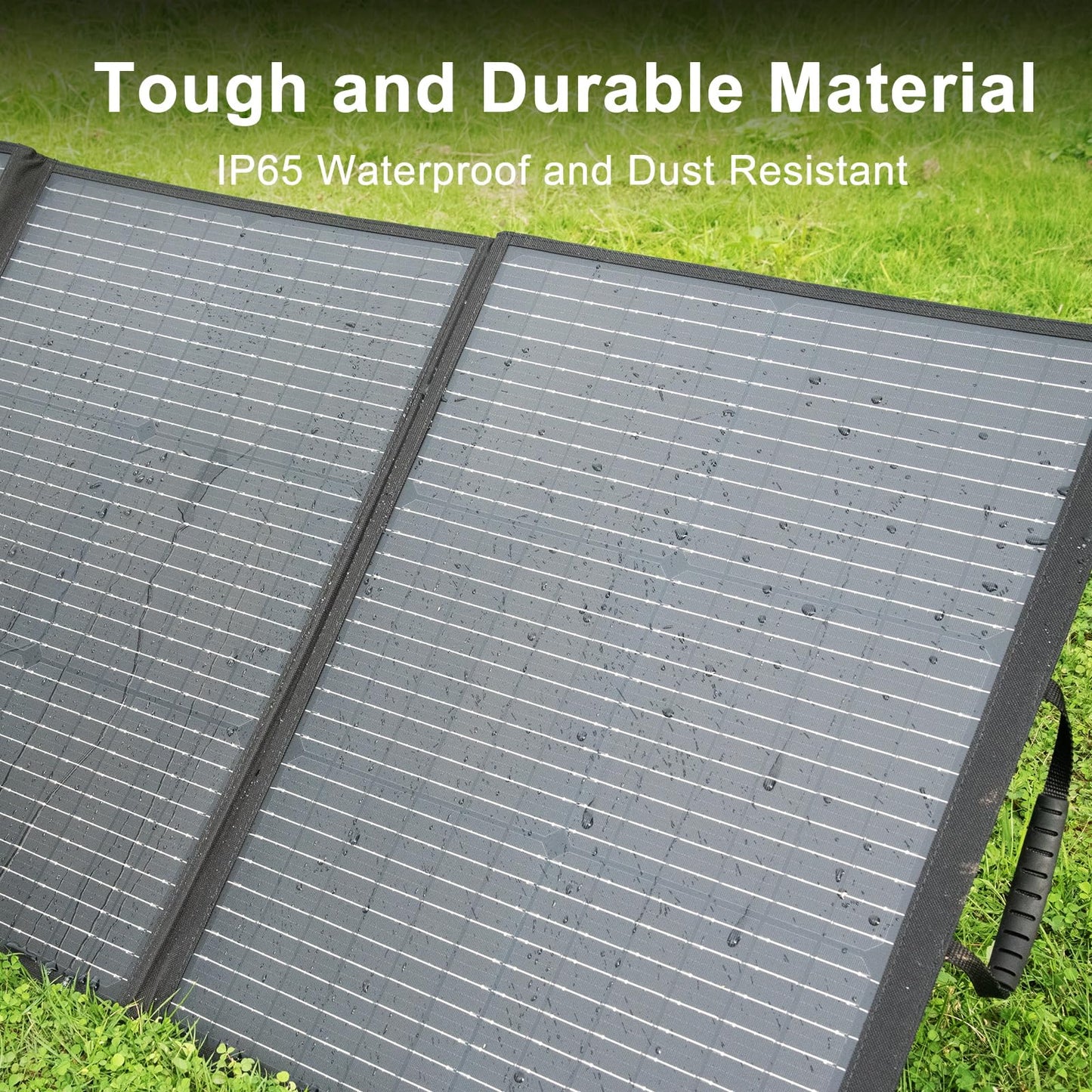 SolarPlay 200W Portable Solar Panel 19.8V for Solar Generator, Foldable IP65 Waterproof with Adjustable Kickstands, 25% High Efficiency for RVs, Camping, Power Backup